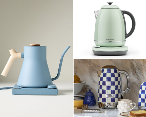 Electric tea kettles cover photo collage