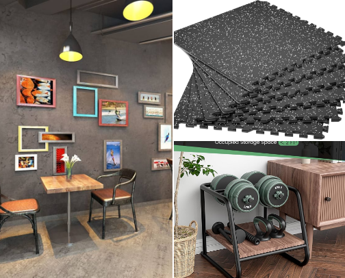 Home Gym Essentials | Small Space Friendly Work Out Equipment, Gear & More cover photo collage