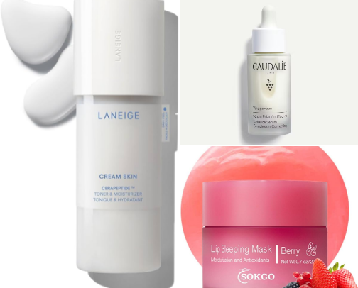 That it girl secret skincare products cover photo collage