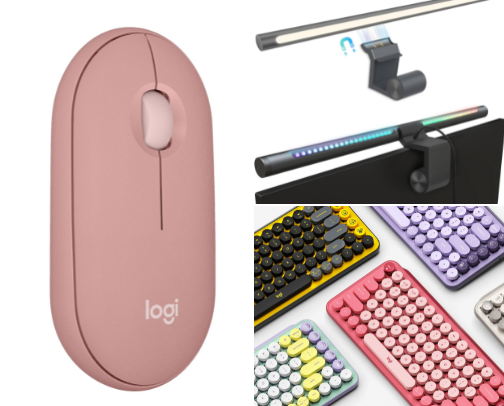 The Ultimate Aesthetic & Productive Desk Setup Essentials 🖥️✨ cover photo collage