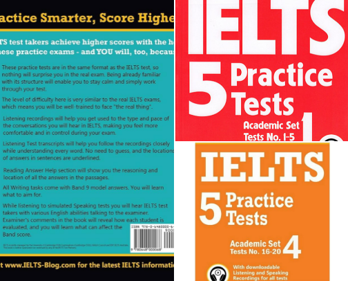 Download - IELTS 5 Practice Tests, Academic Set 2: Tests No. 6-10 (High Scorer's Choice) cover photo collage