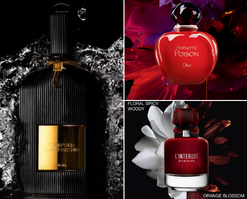 Perfumes with dark feminine energy vibe🥀 cover photo collage