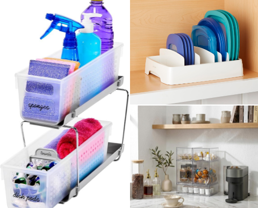 Smart Space-Saving Kitchen Hacks for Busy Moms cover photo collage