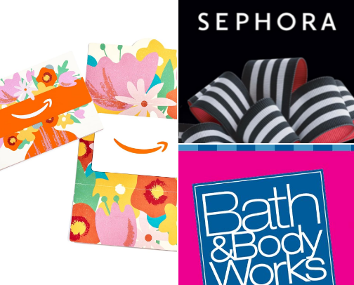 Gift Cards for All Occasions cover photo collage