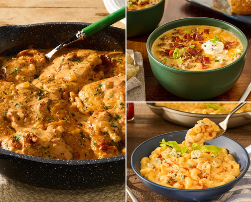 Comfort meals for winter cover photo collage