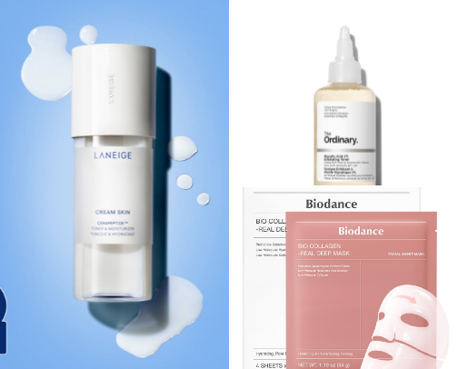 My favorite skin care products cover photo collage