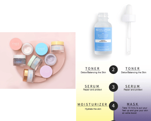 Skin care products(mixed skin) cover photo collage