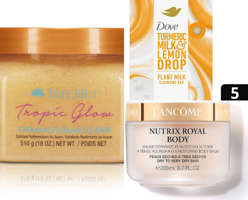 Smoothing & Brightening Bath products cover photo collage