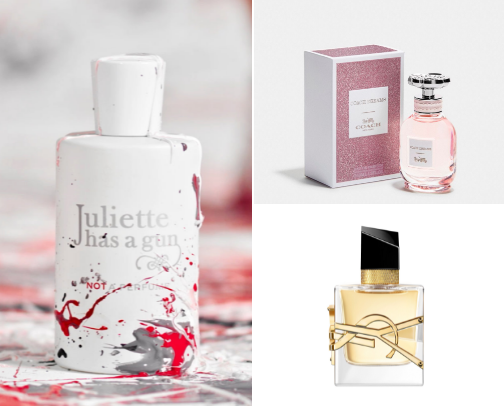 Favorite perfumes/body products I keep in rotation 🩷 cover photo collage
