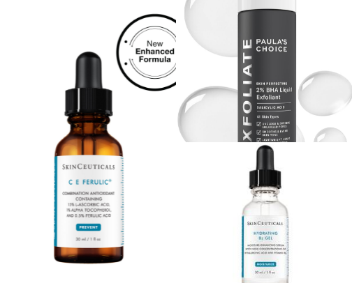 my tried & true skincare routine cover photo collage
