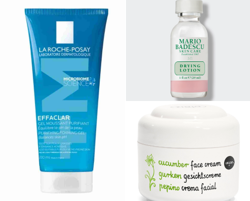 Skin care for oily and problematic skin cover photo collage