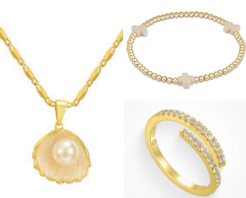 Gold Girl Jewerly cover photo collage