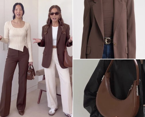 chocolate + cream = quiet luxury cover photo collage