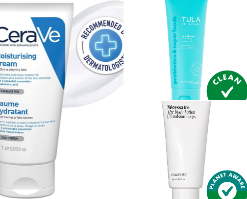 Skin care products cover photo collage