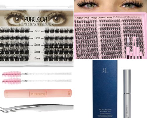 Eyelashes cover photo collage