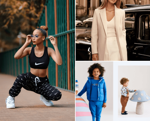 Clothing cover photo collage