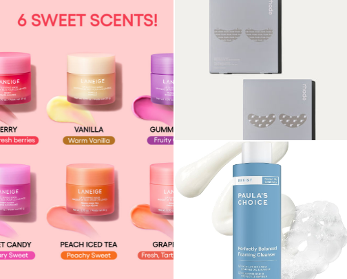 Beauty products for an oily-combination skin type girly cover photo collage