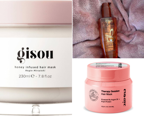 Get rid of dry and split hair! These are the products that make my hair shine, soft and grow!! cover photo collage
