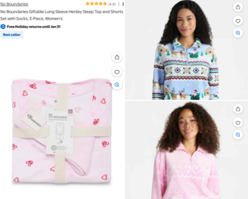 WALMART XMAS LOUNGE & PJ SETS ☁️ cover photo collage