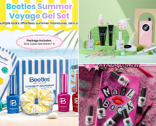Nail supplies cover photo collage