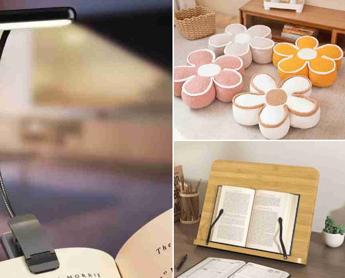 Book Lover's Secret Accessories to Read Comfortably All Day cover photo collage