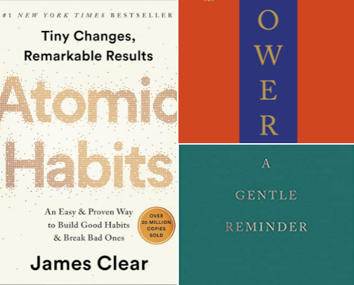 Your shelf of habits, growth, and transformation cover photo collage