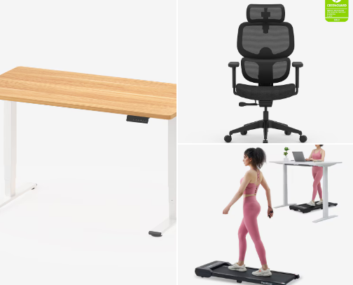 15 Ergonomic and Active Desk Upgrades for Better Workdays cover photo collage