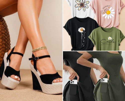 Affordable women clothes cover photo collage