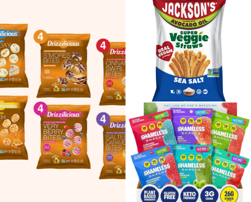 Favorite healthy snacks cover photo collage