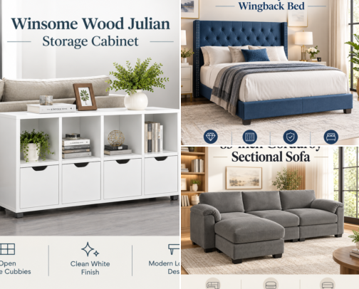 Stylish Furniture Finds to Transform Your Living Space cover photo collage