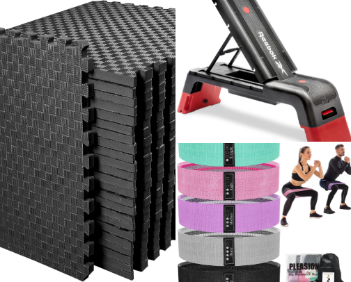 Amazon "Home Gym" - Just the basics for effective workouts at home! cover photo collage