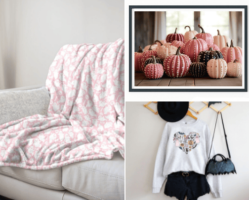 Pink Halloween cover photo collage