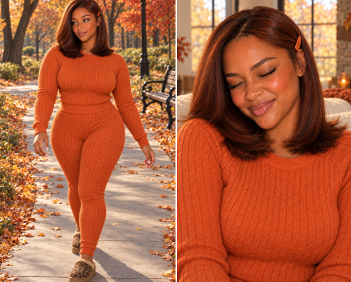 Cozy Sweater Weather Knit Fall Matching Sets cover photo collage