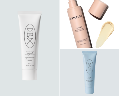 Skincare Products for Dewy, Hydrating, Glass Skin cover photo collage