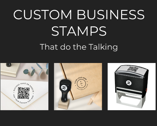 Custom Business Stamps That Do the Talking cover photo collage