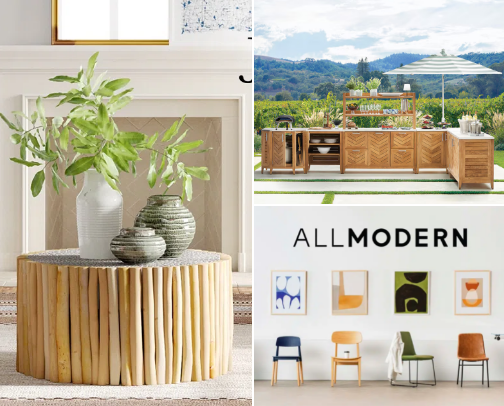 Home accessories, appliances and decorations cover photo collage