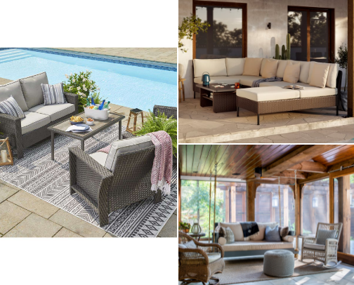 Outdoor living supplies cover photo collage