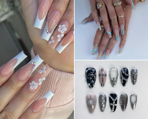 Press on Nails I cover photo collage