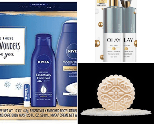 Body care products cover photo collage
