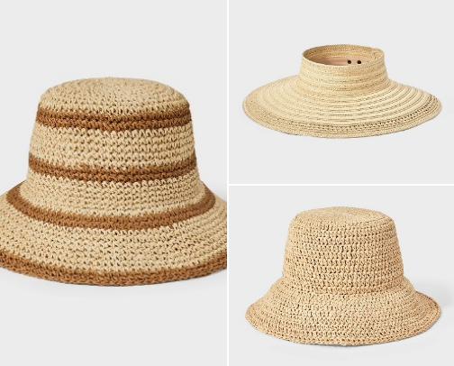 Sun hats cover photo collage