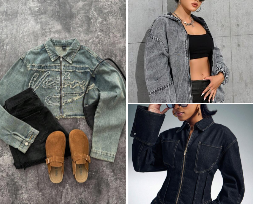 Classic denim jackets💓 cover photo collage