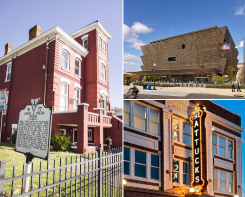 AFRICAN AMERICAN ATTRACTIONS TO VISIT IN MONTH OF FEBRUARY cover photo collage
