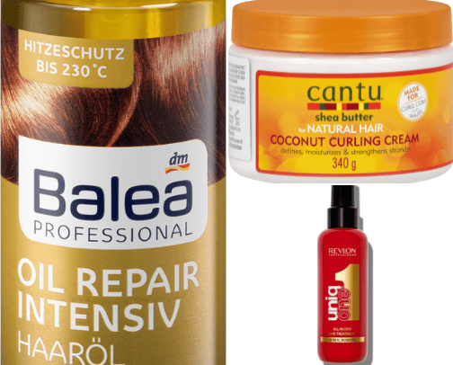 Hair products cover photo collage