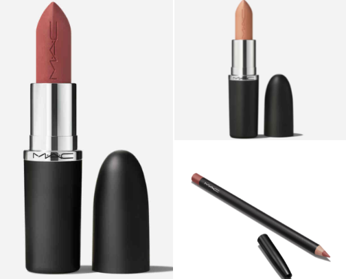 Nude lips cover photo collage
