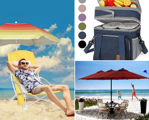 Beach must haves!!! cover photo collage