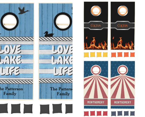 Custom Cornhole Boards for Tailgates, Backyards & Outdoor Fun! cover photo collage