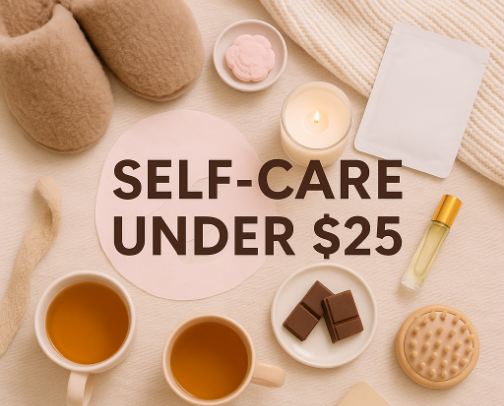 Self Care For Under $25 cover photo collage