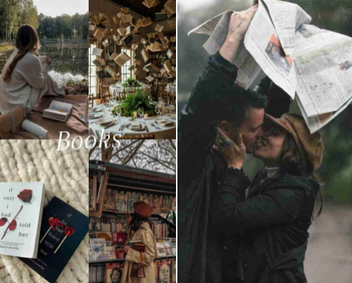 Whispers Between Pages cover photo collage