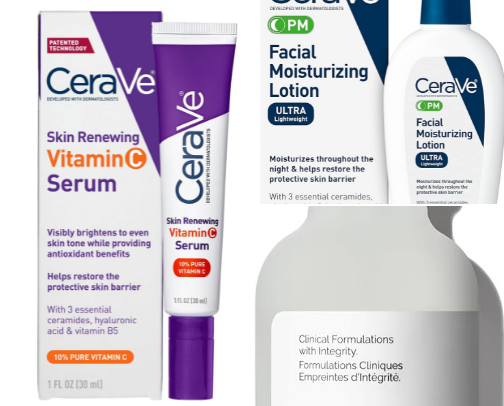 body + skincare cover photo collage