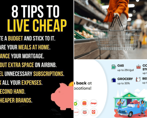 Tips on saving money cover photo collage